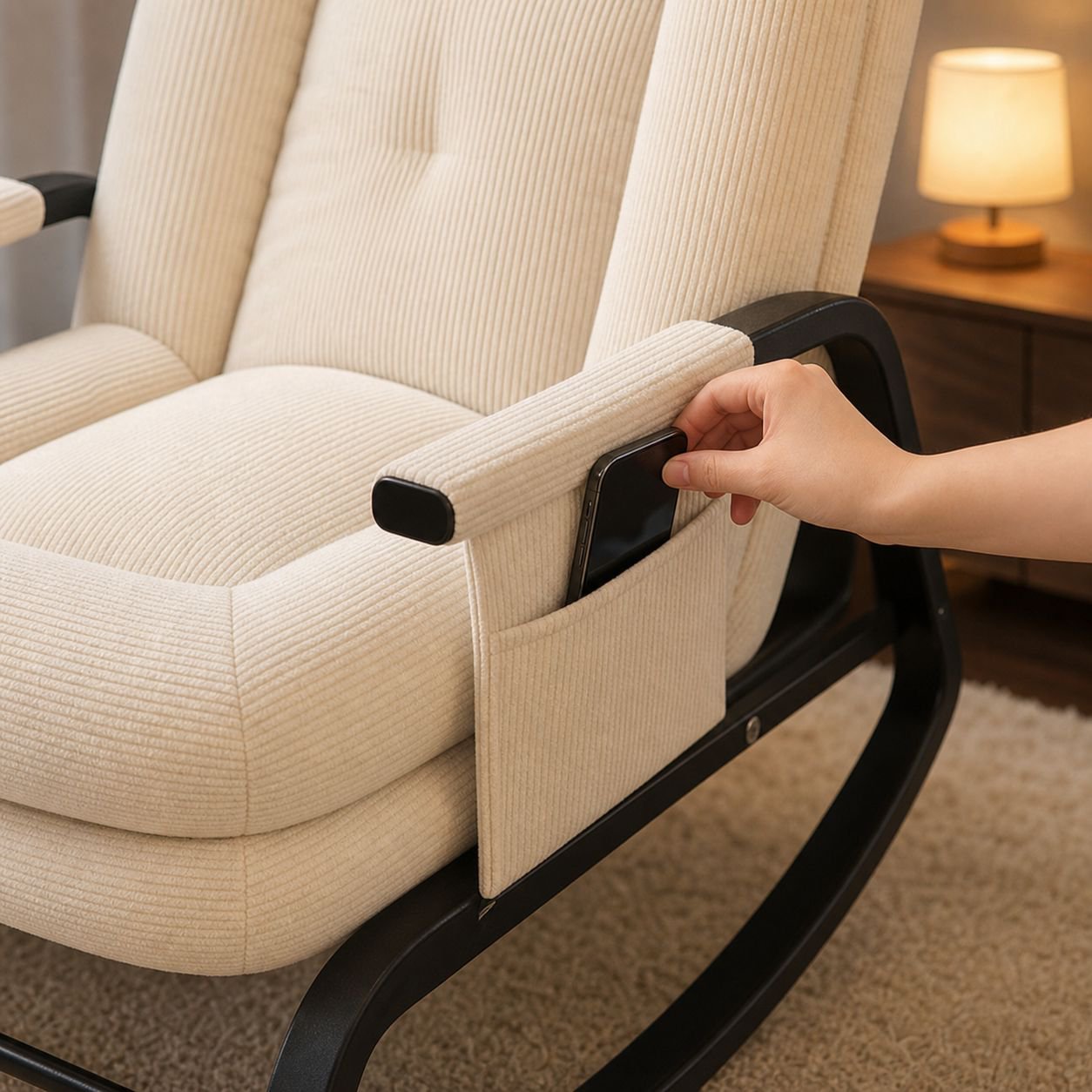 Internet celebrity rocking chair home lazy chair comfortable reclining single rocking chair balcony 