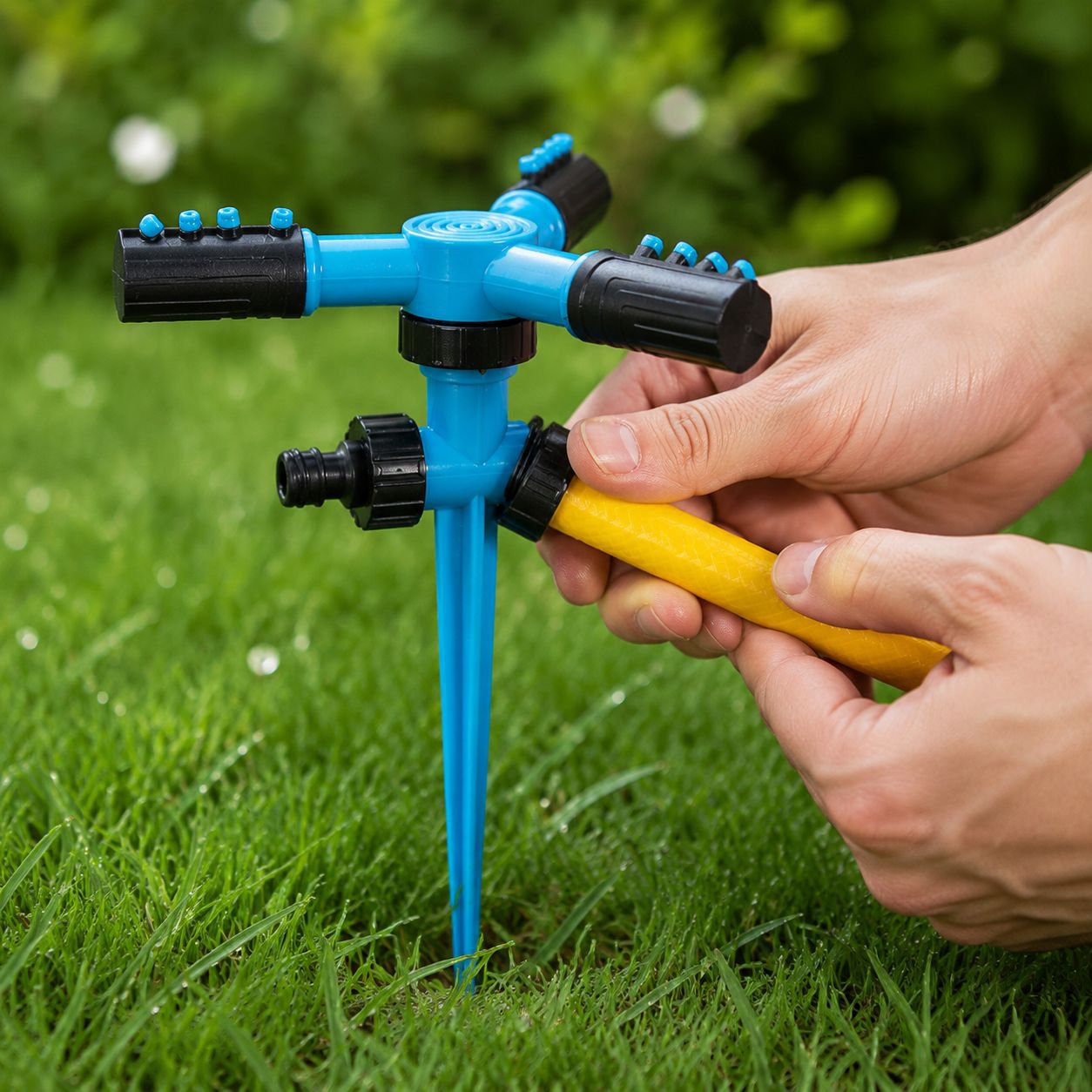 Aspersor inteligente giratorio, la opción ideal para mascotas y jardinería