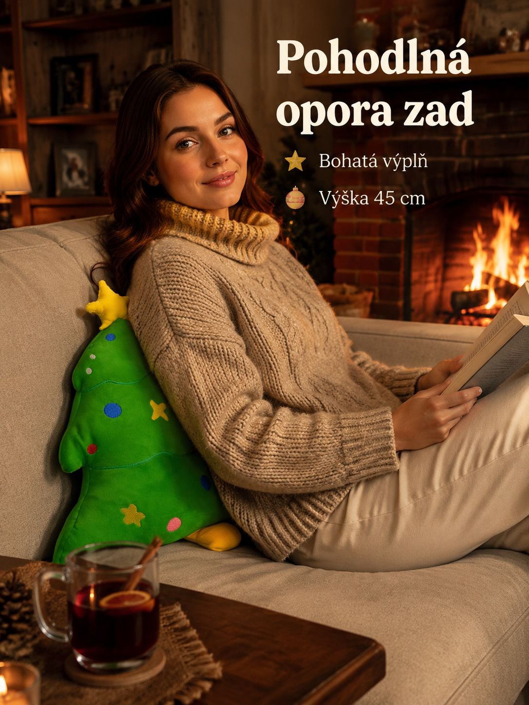 Roztomilý plyšový polštář