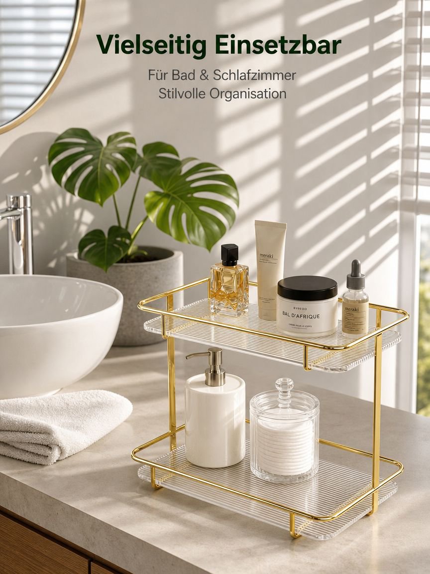 Badezimmer Kosmetik Organizer Waschbecken Tischregal für Hotel und Studentenwohnheim
