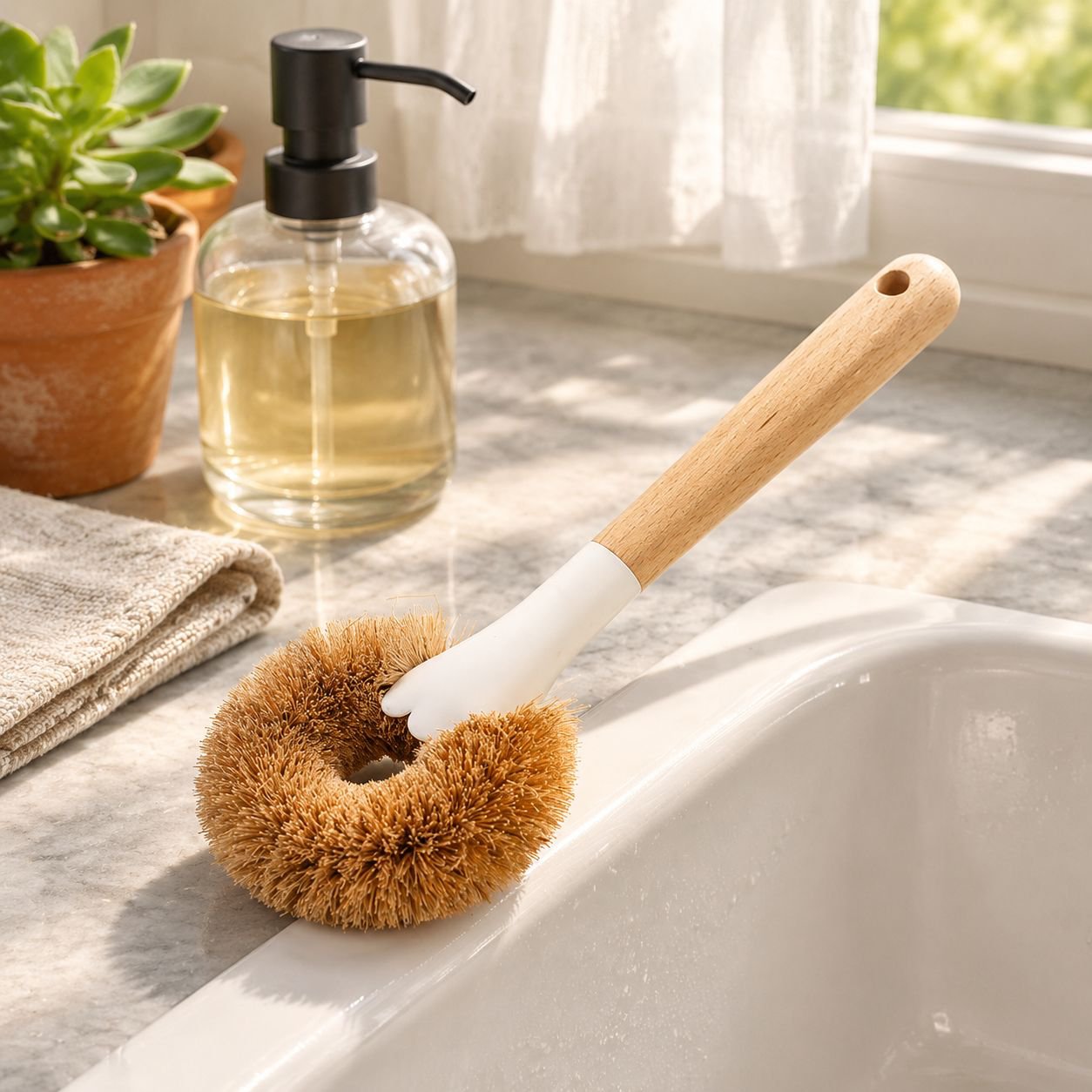 Multipurpose Coconut Fiber Cleaning Brush