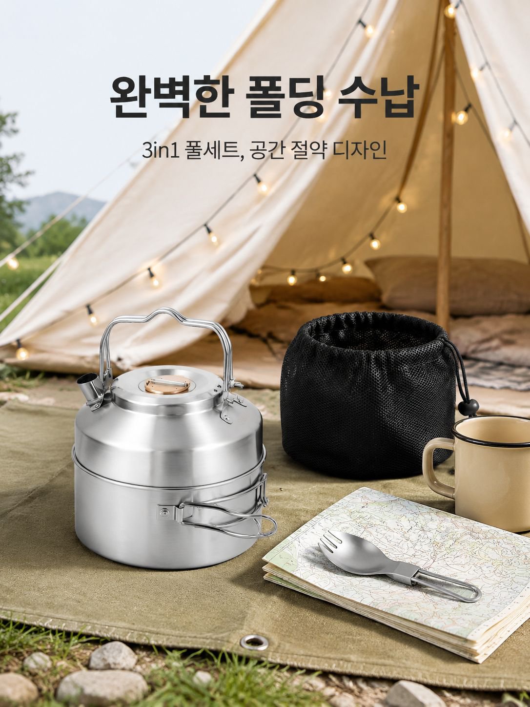 야외 캠핑 냄비