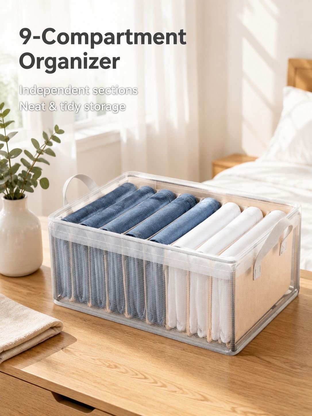 Drawer-Type Transparent Clothing Organizer Wardrobe Storage Box