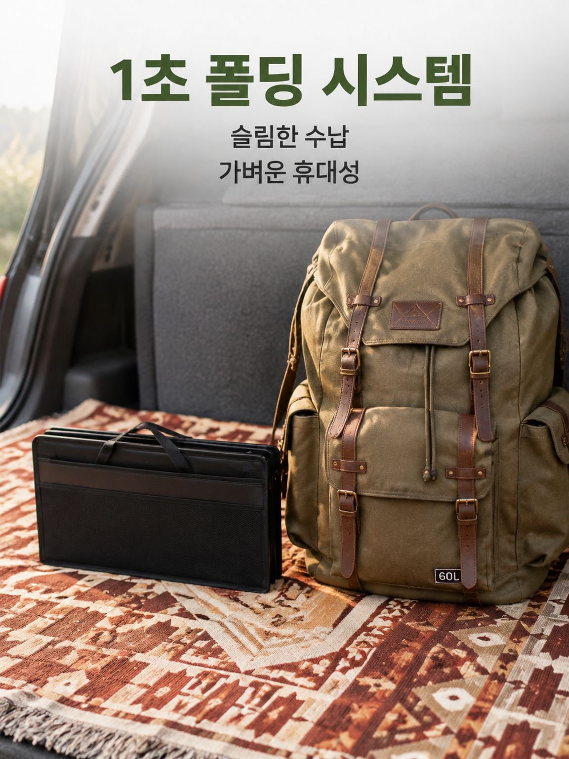 야외 피크닉 다층 수납 접이식 선반