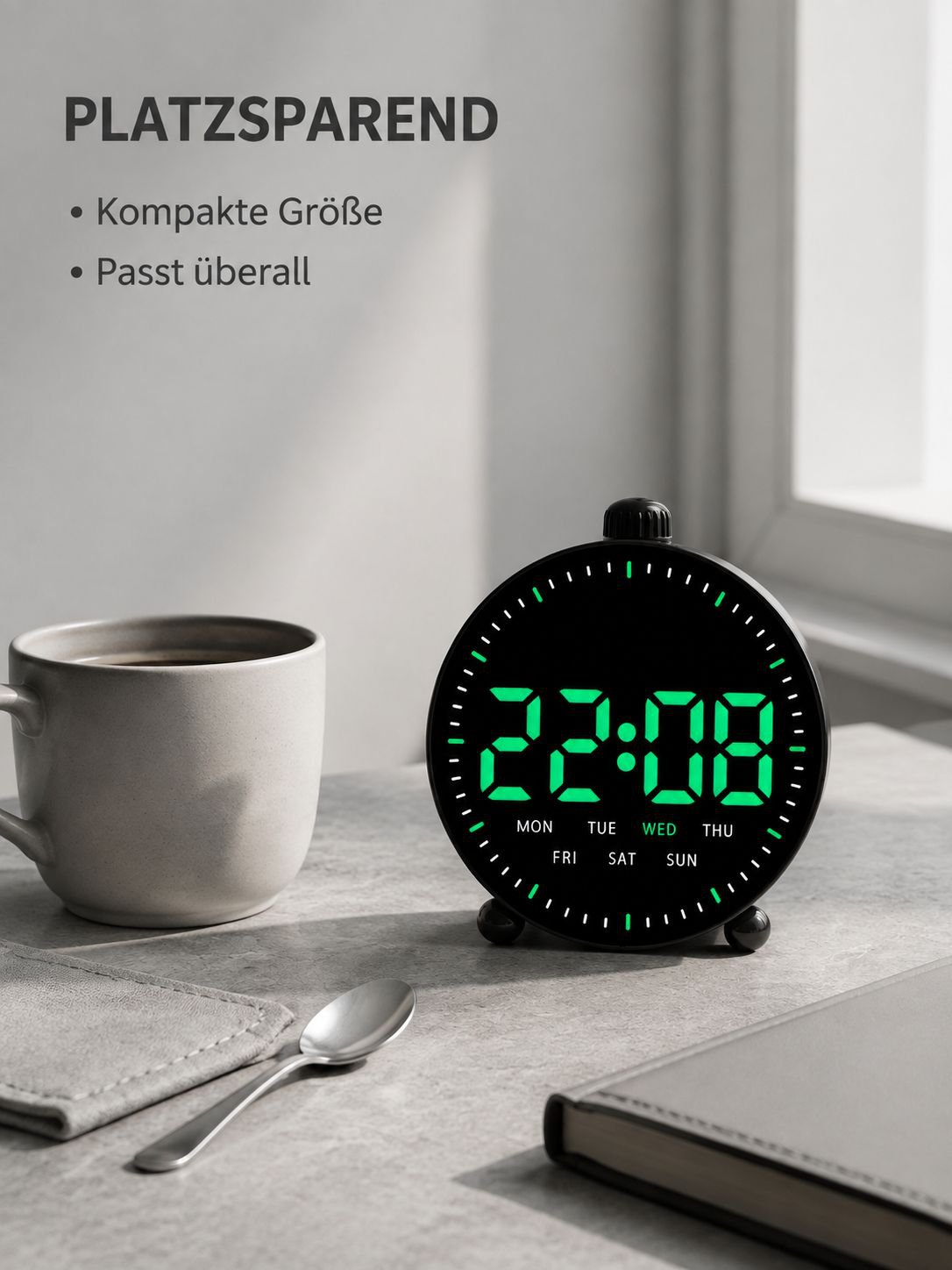 LED Digitaler Wecker Multifunktionaler Timer Kompakte Uhr