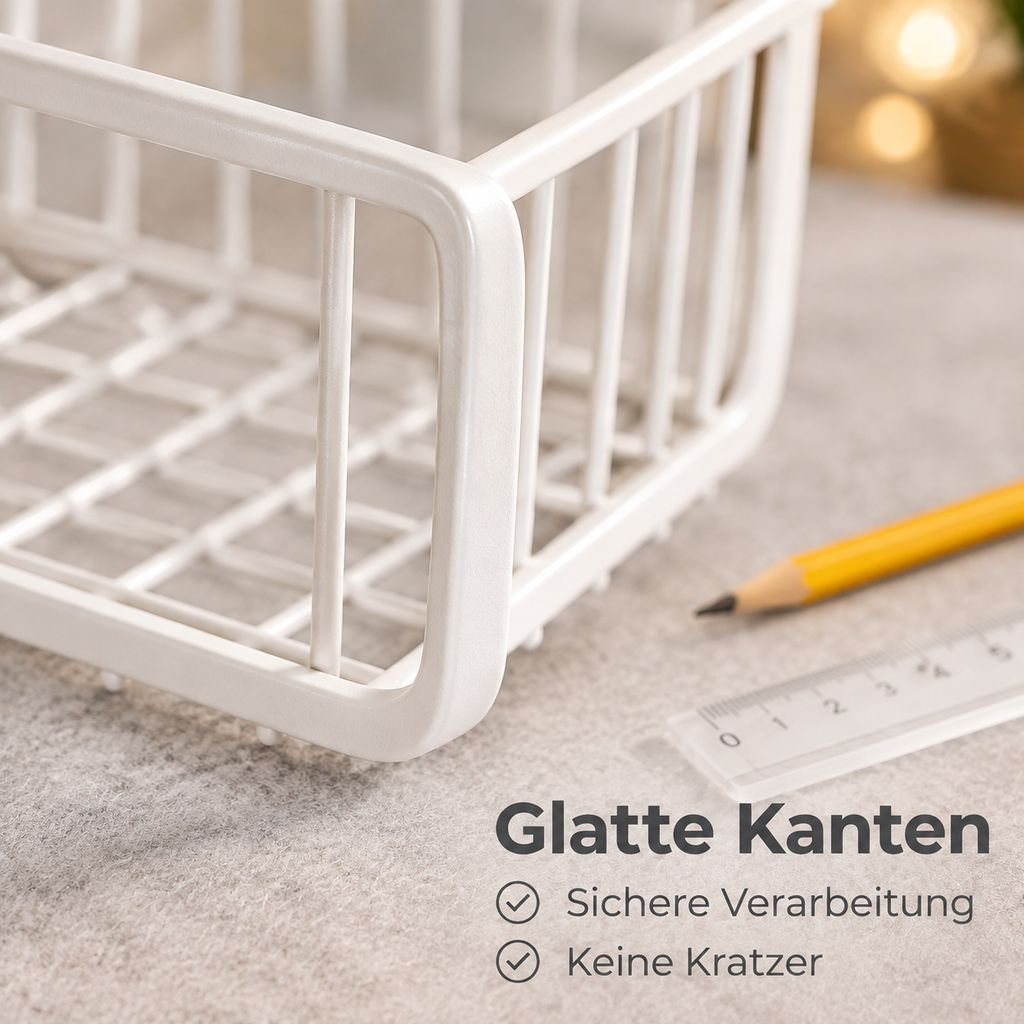 Hängekorb Unterbauregal Schrank Hängeablage Organizer Drahtkorb für Schreibtisch