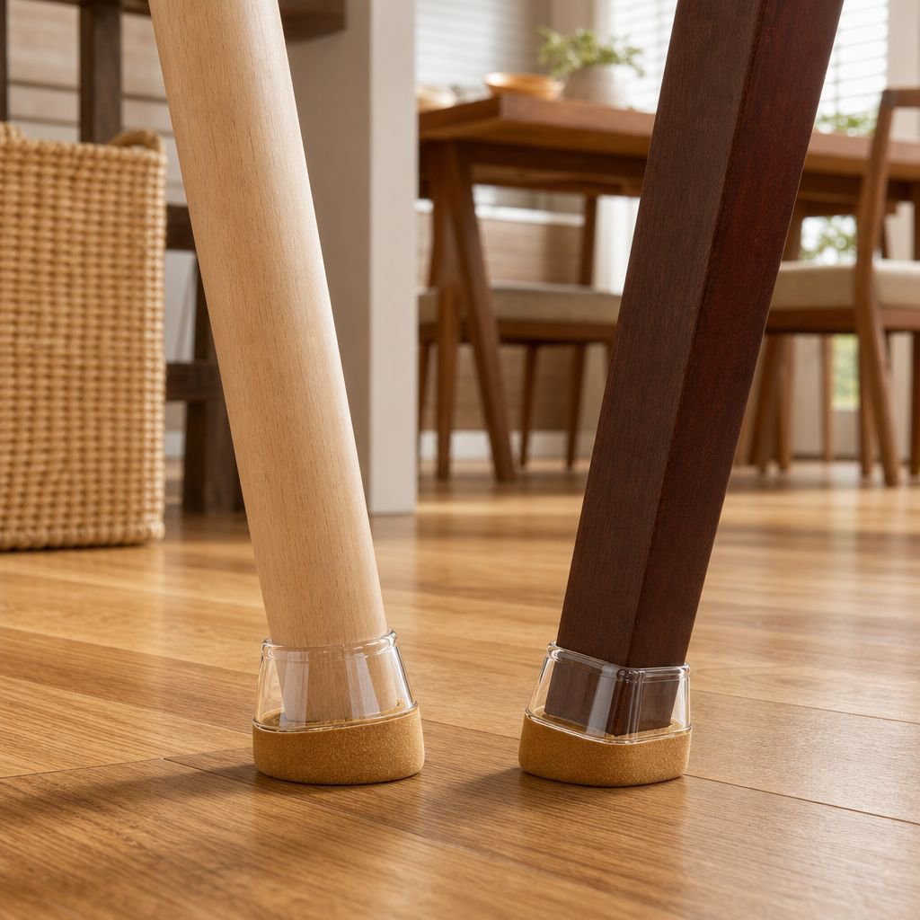 Chair protector pads preventing floor damage