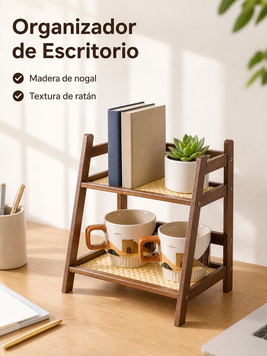 Estante de escritorio en forma de escalera de varios niveles