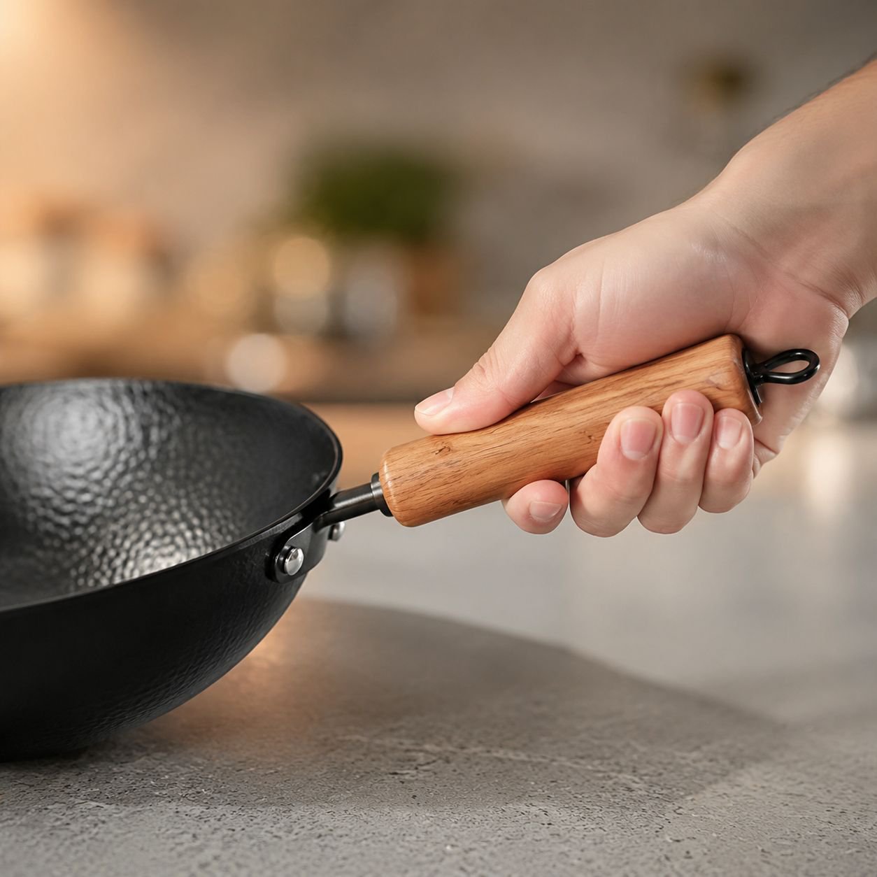 Scratch-resistant household iron pan