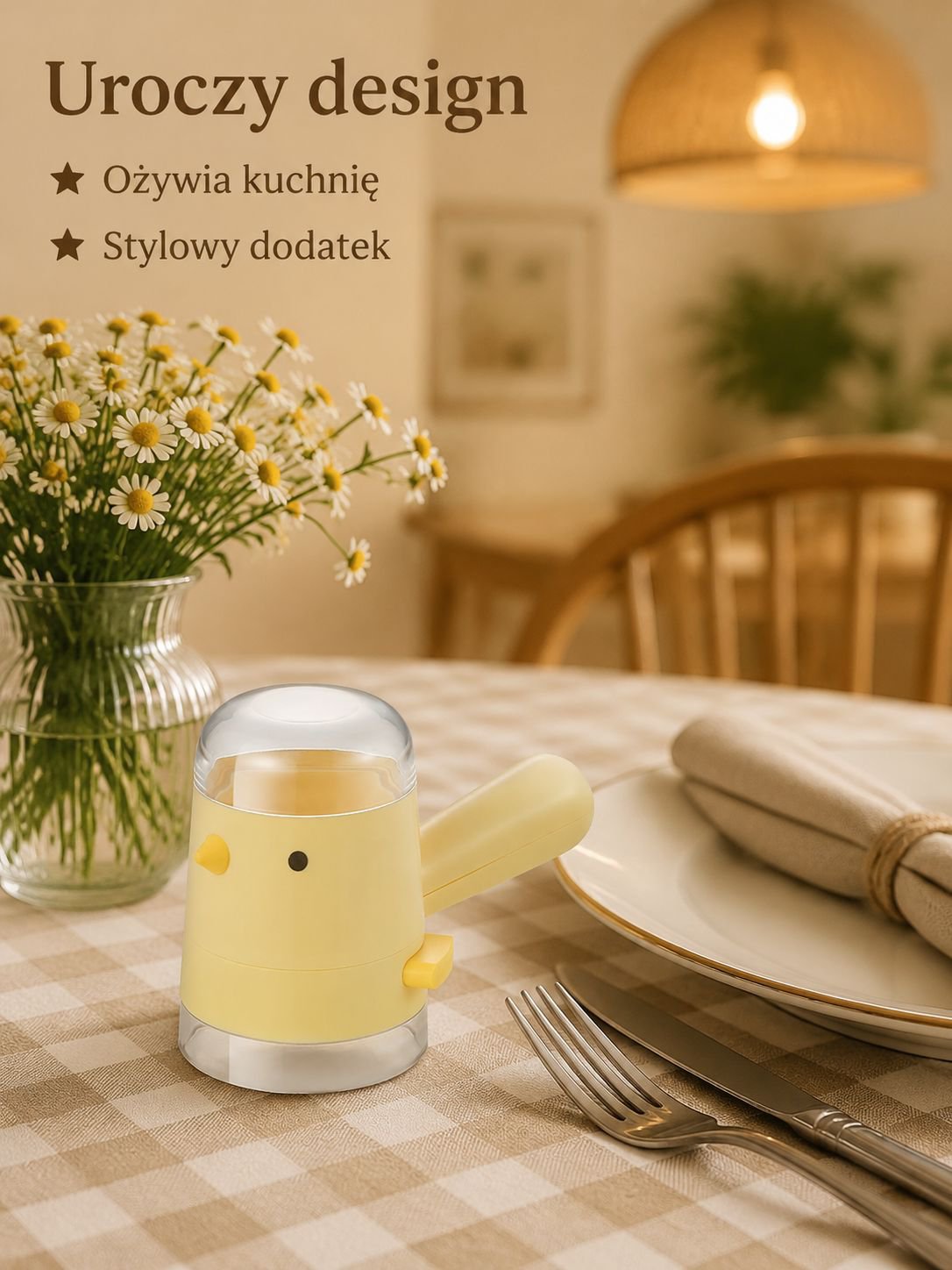 Dozownik soli i przypraw z precyzyjnym naciskiem