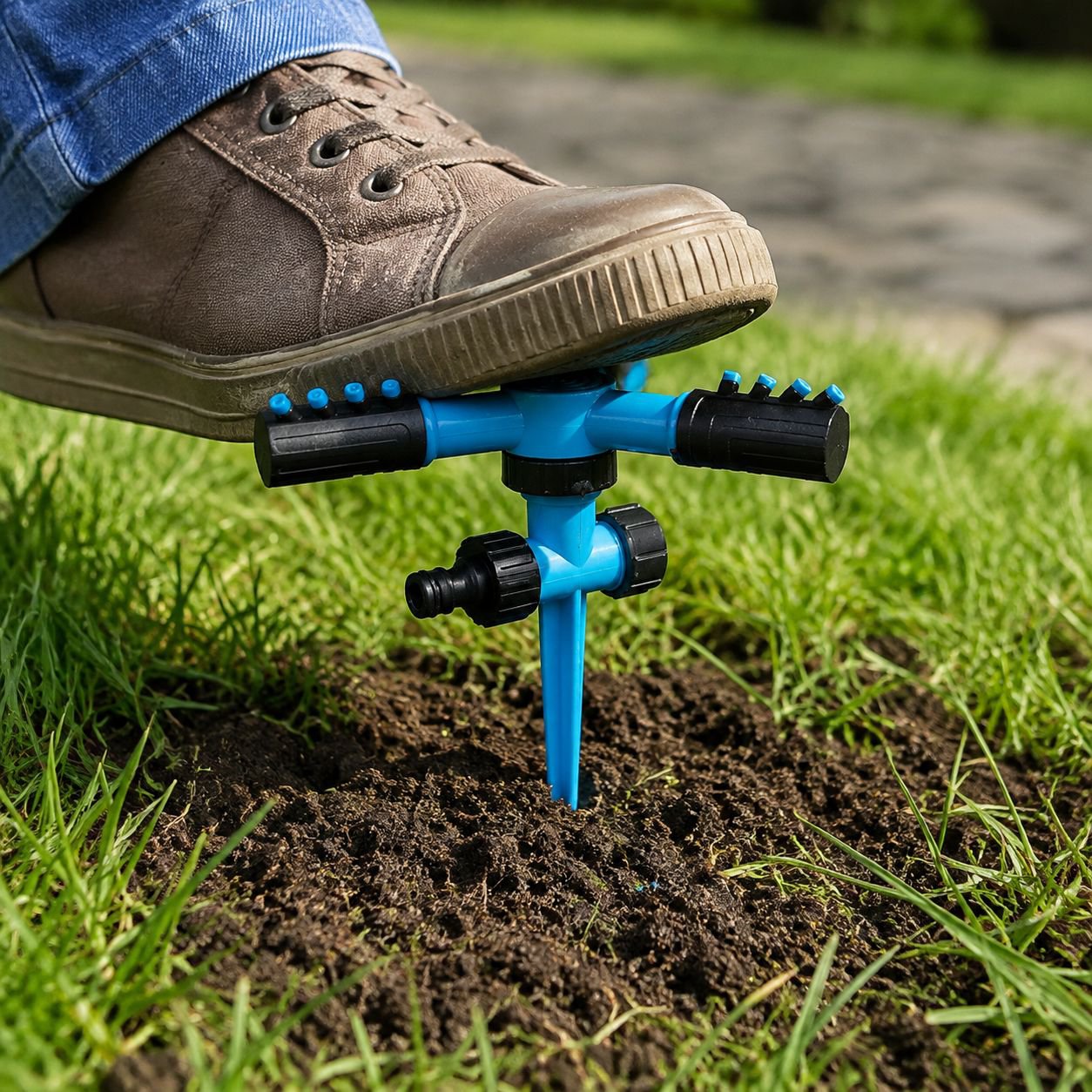 Aspersor inteligente giratorio, la opción ideal para mascotas y jardinería