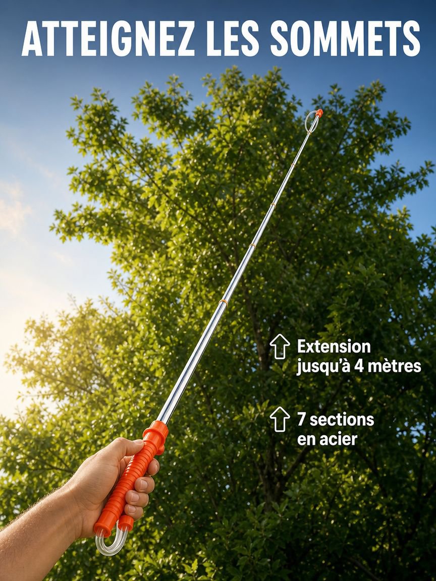 Lance de pulvérisation électrique agricole télescopique 4 mètres