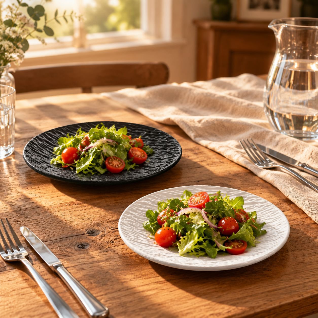Simple Round Ceramic Tableware Plate for Home