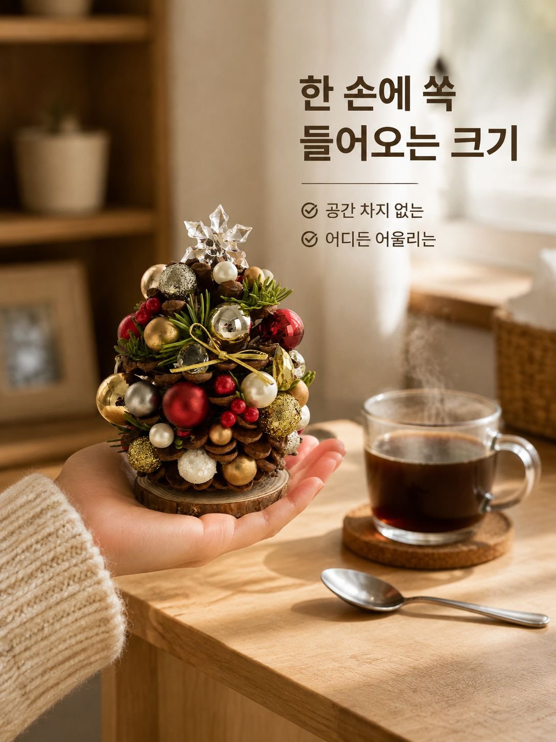 솔방울 크리스마스 트리 장식품