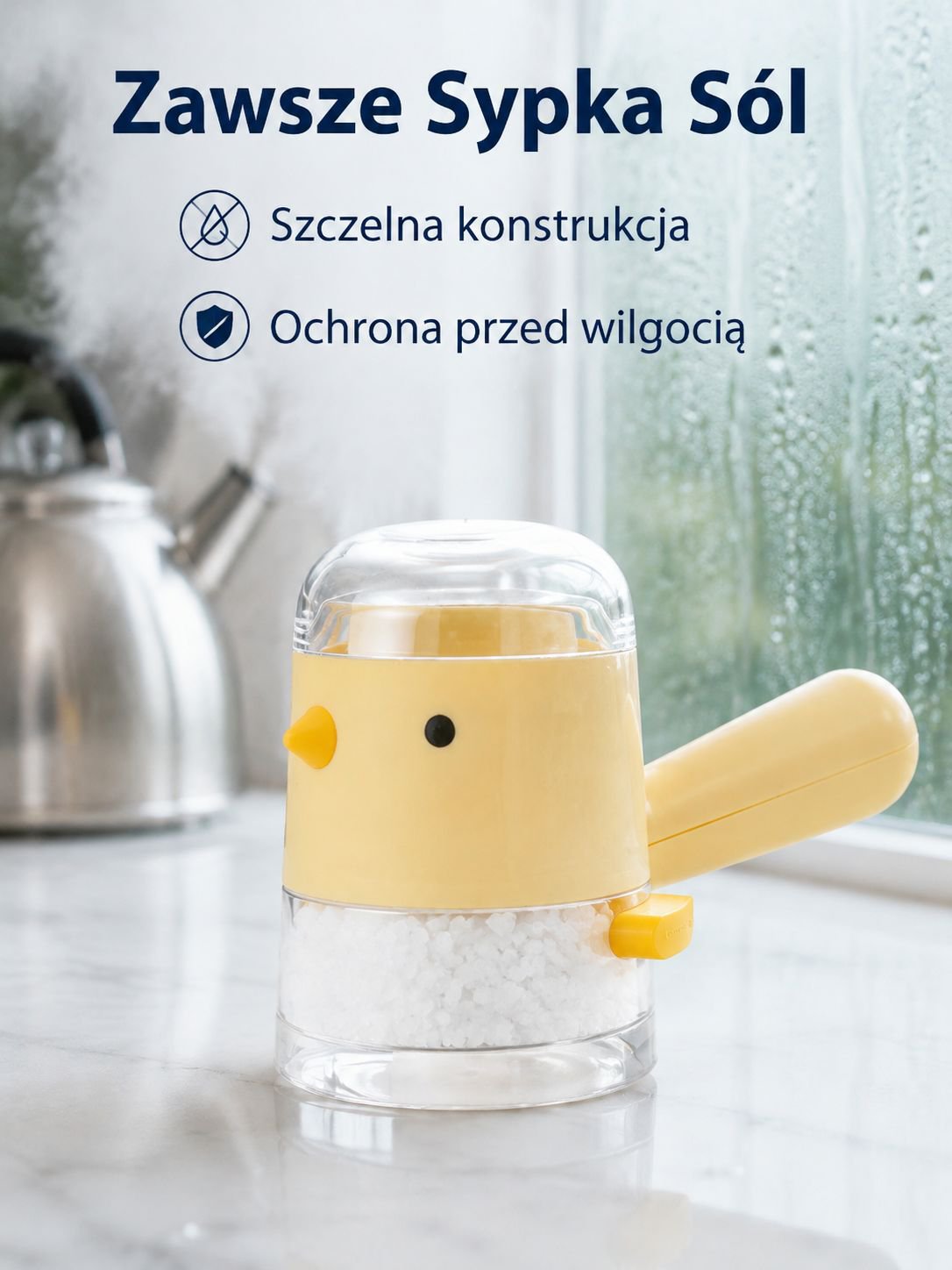 Dozownik soli i przypraw z precyzyjnym naciskiem