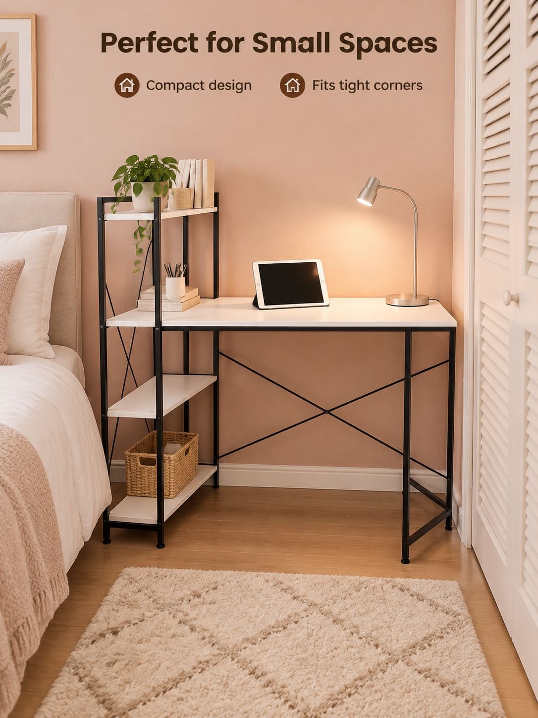 Multi-layer storage computer desk