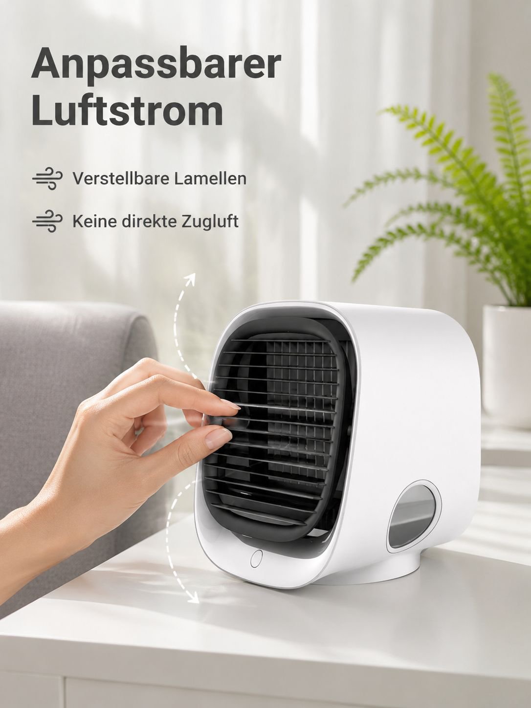 Stylischer tragbarer Luftkühler für jede Umgebung