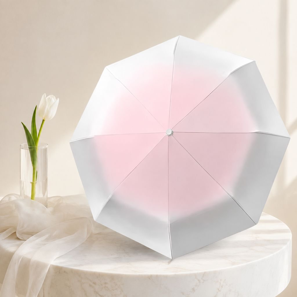 Automatic gradient color sunny and rainy umbrella sun umbrella sun protection and UV protection dual