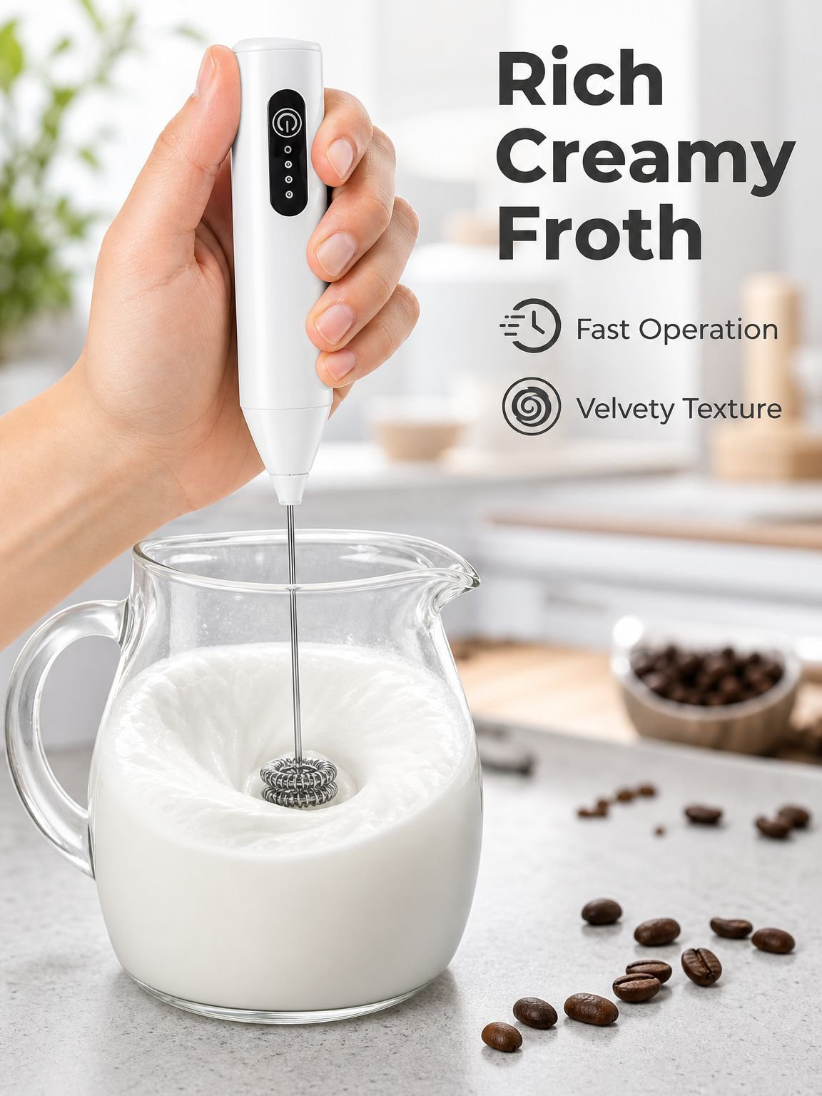 Wireless Electric Handheld Milk Frother