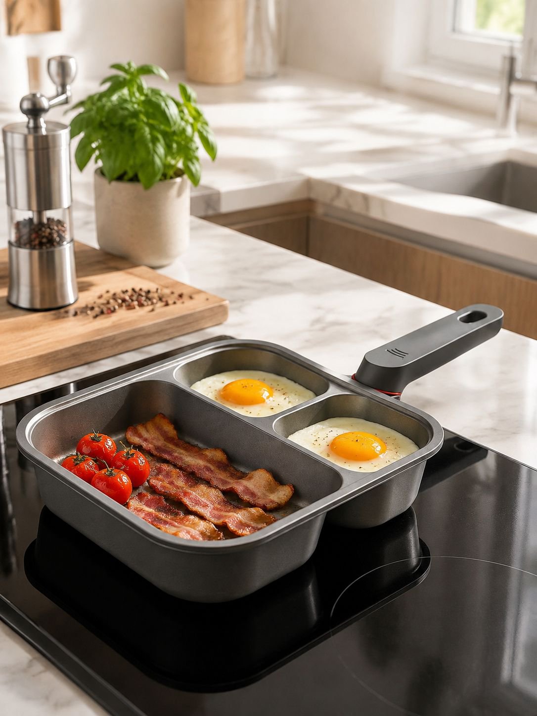 3-in-1 Frühstückskocher zum Braten von Eiern