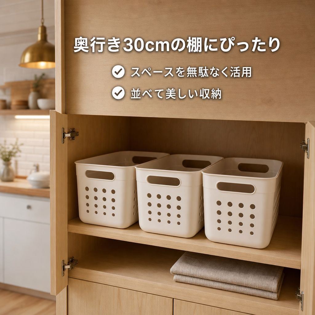 家庭用キッチン雑貨・お菓子収納ケース おもちゃ・書籍整理用プラスチックバスケット