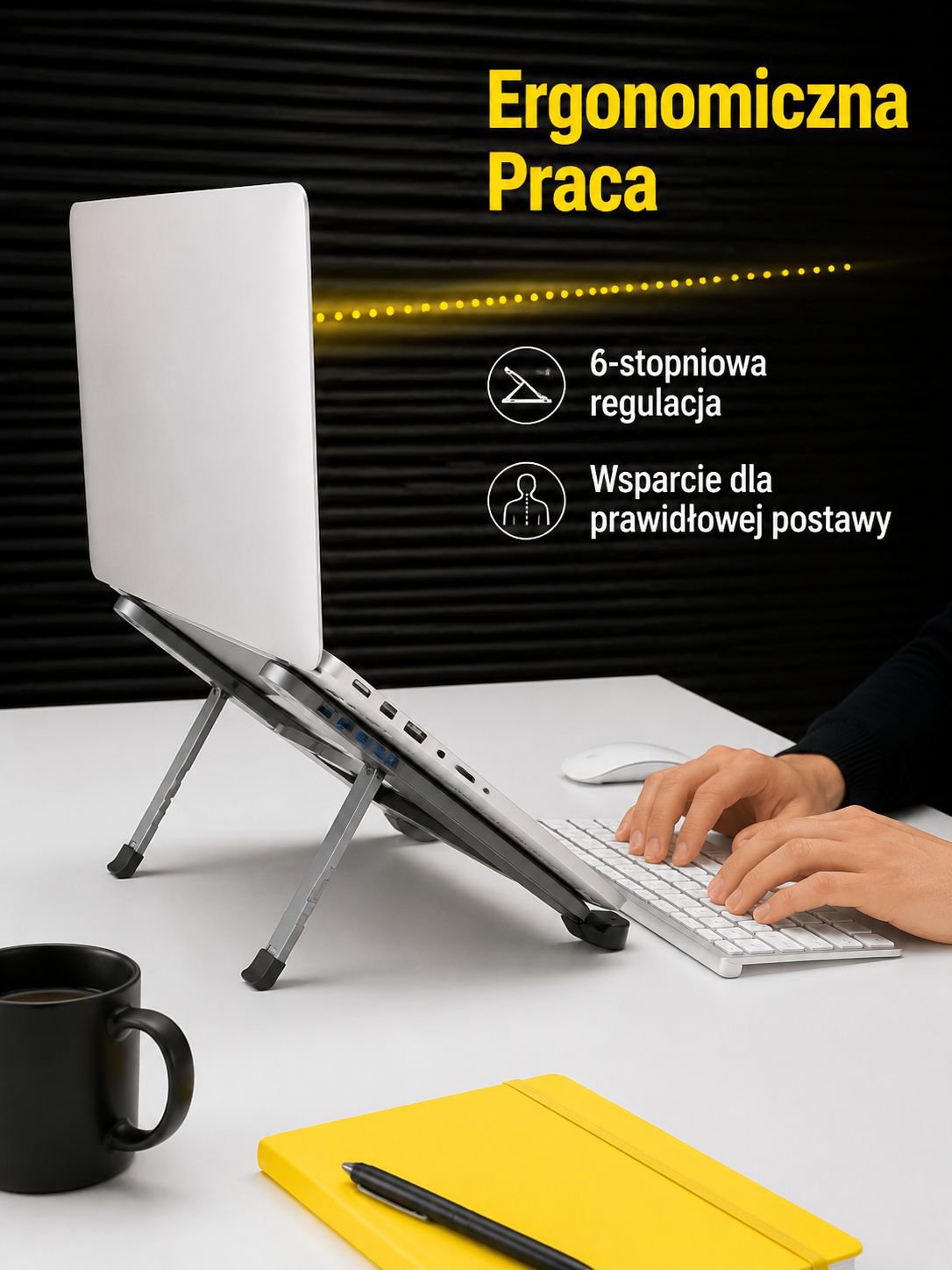 Podstawka na laptopa z funkcją chłodzenia