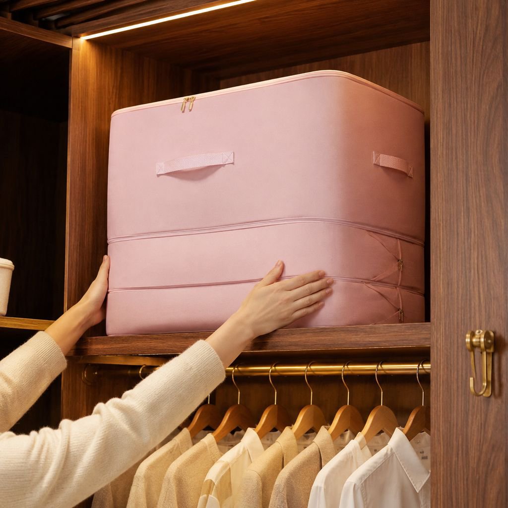 Bolsa organizadora grande para ropa de abrigo y mantas