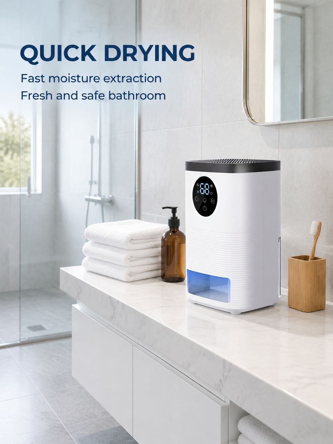 Quiet and energy-saving home dehumidifier device