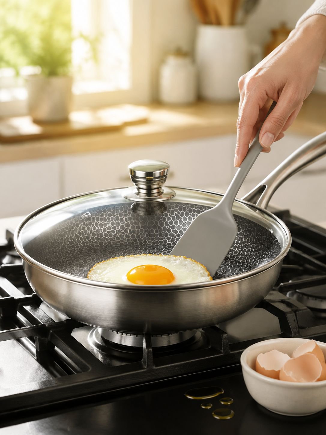 Sartén plana de uso diario en la cocina