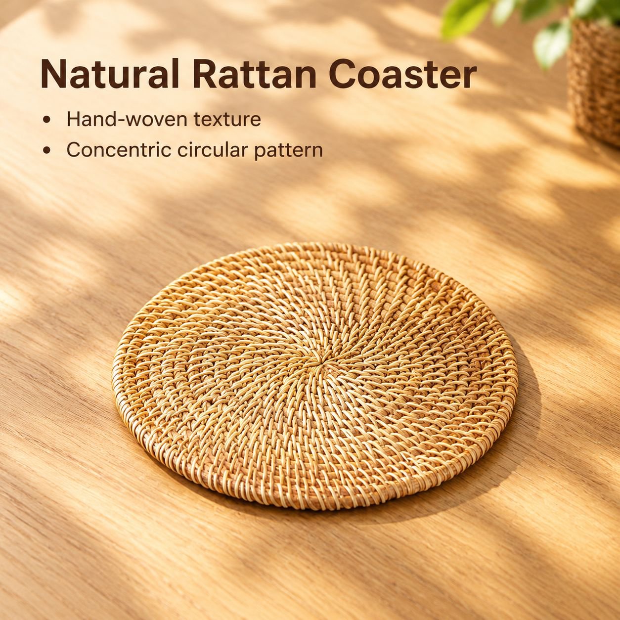 Handmade Rattan Coaster Heat Resistant Tea Ceremony Saucer Cup Bowl Pot Mat Wholesale