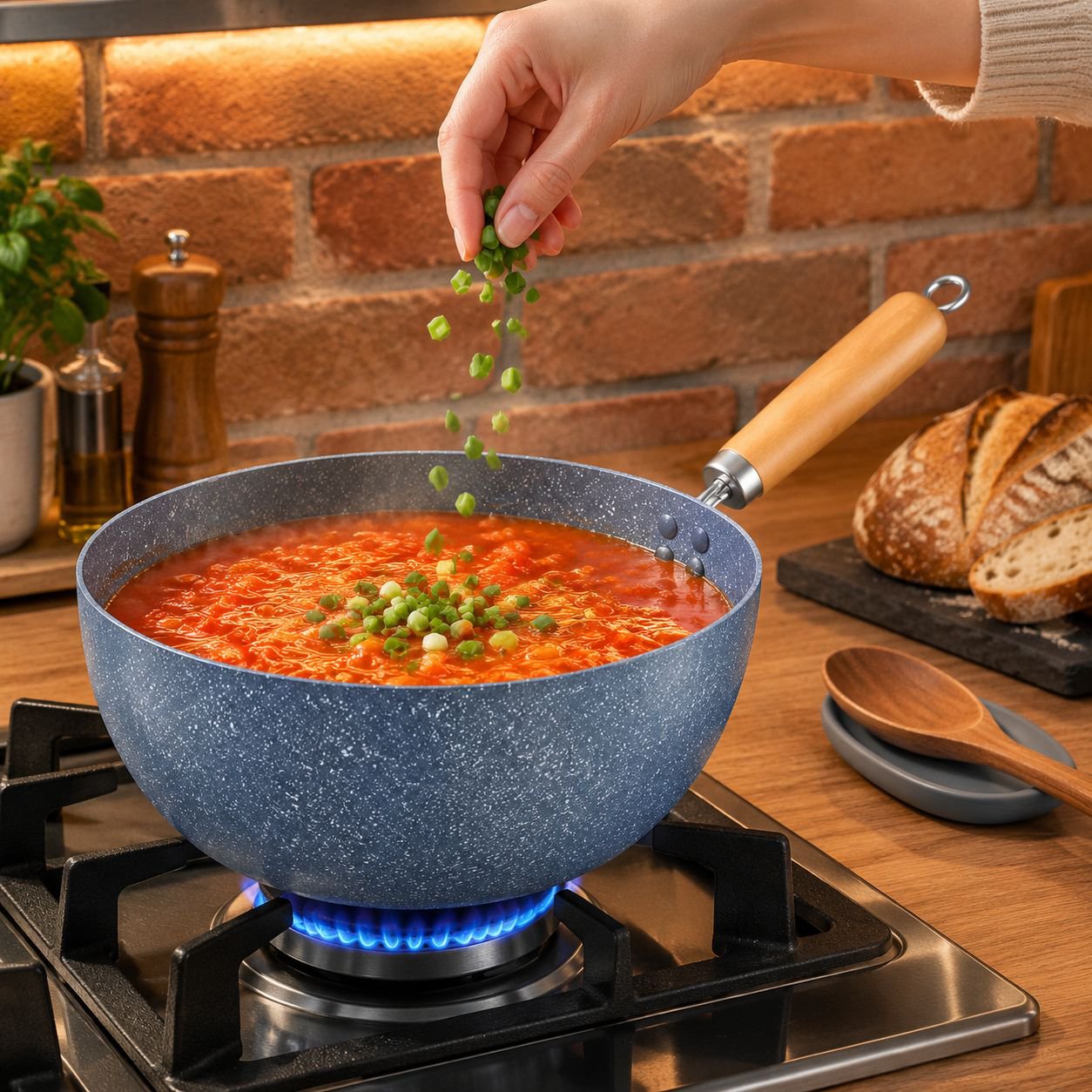 Extra thick wheat stone frying pan omelette pan Japanese kitchenware