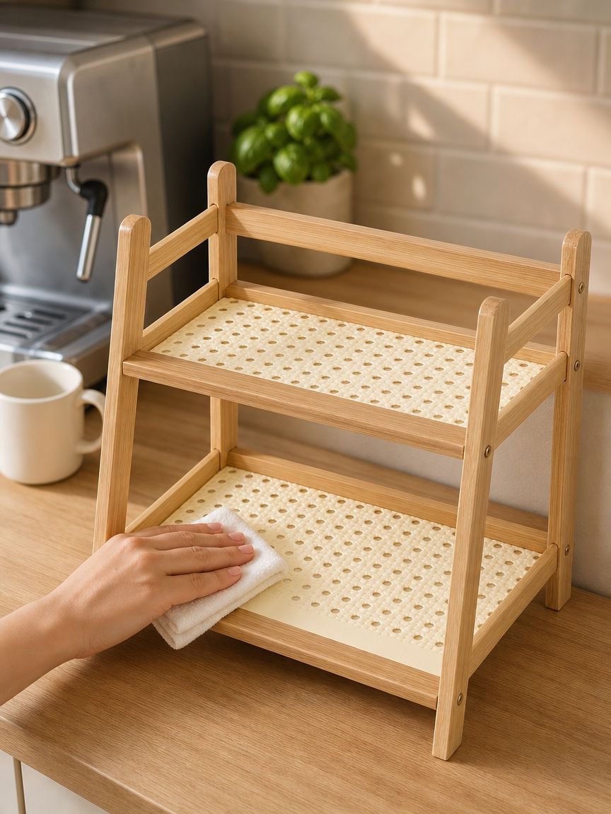 Versatile kitchen storage shelf with multiple tiers