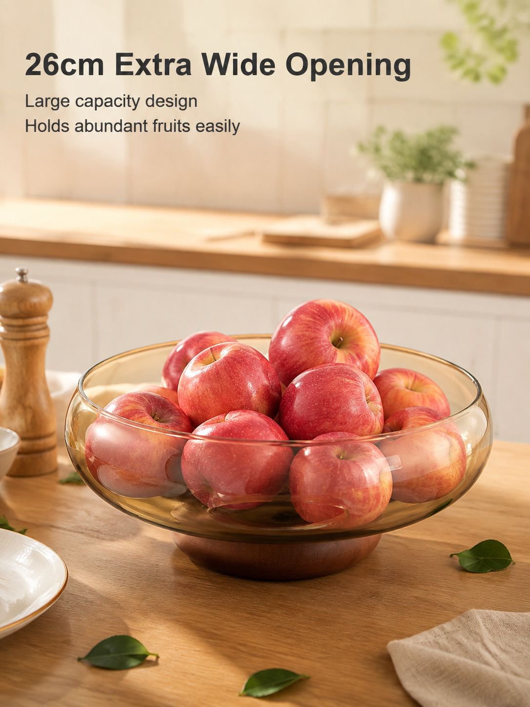 Luxury Glass Fruit Bowl for Living Room