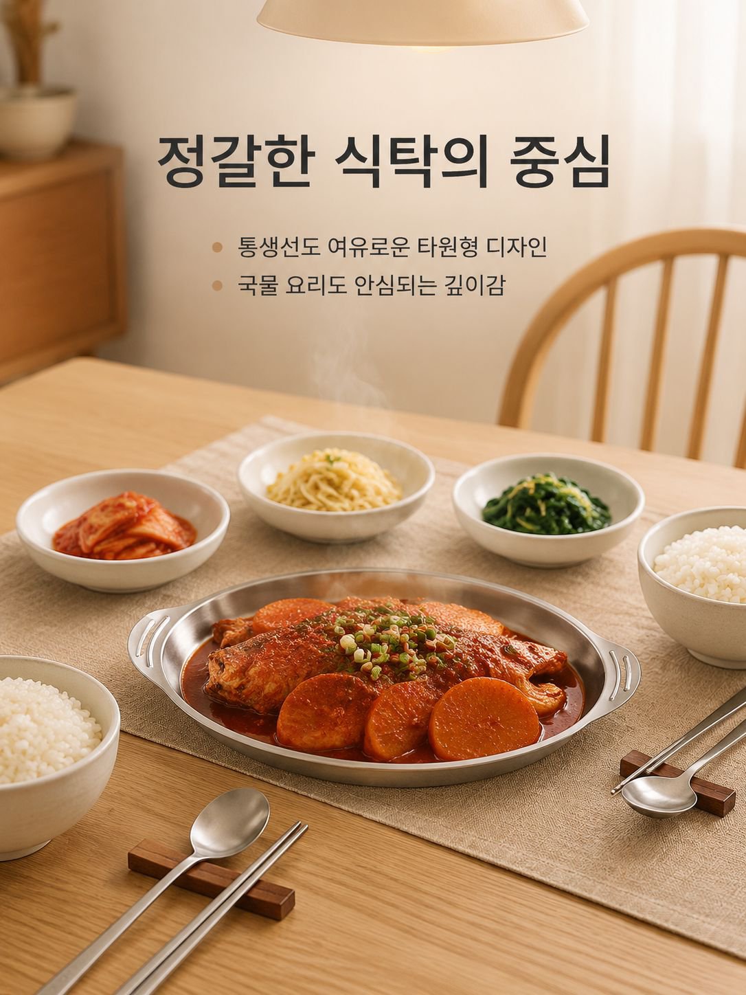 타원형 스테인리스 쟁반
