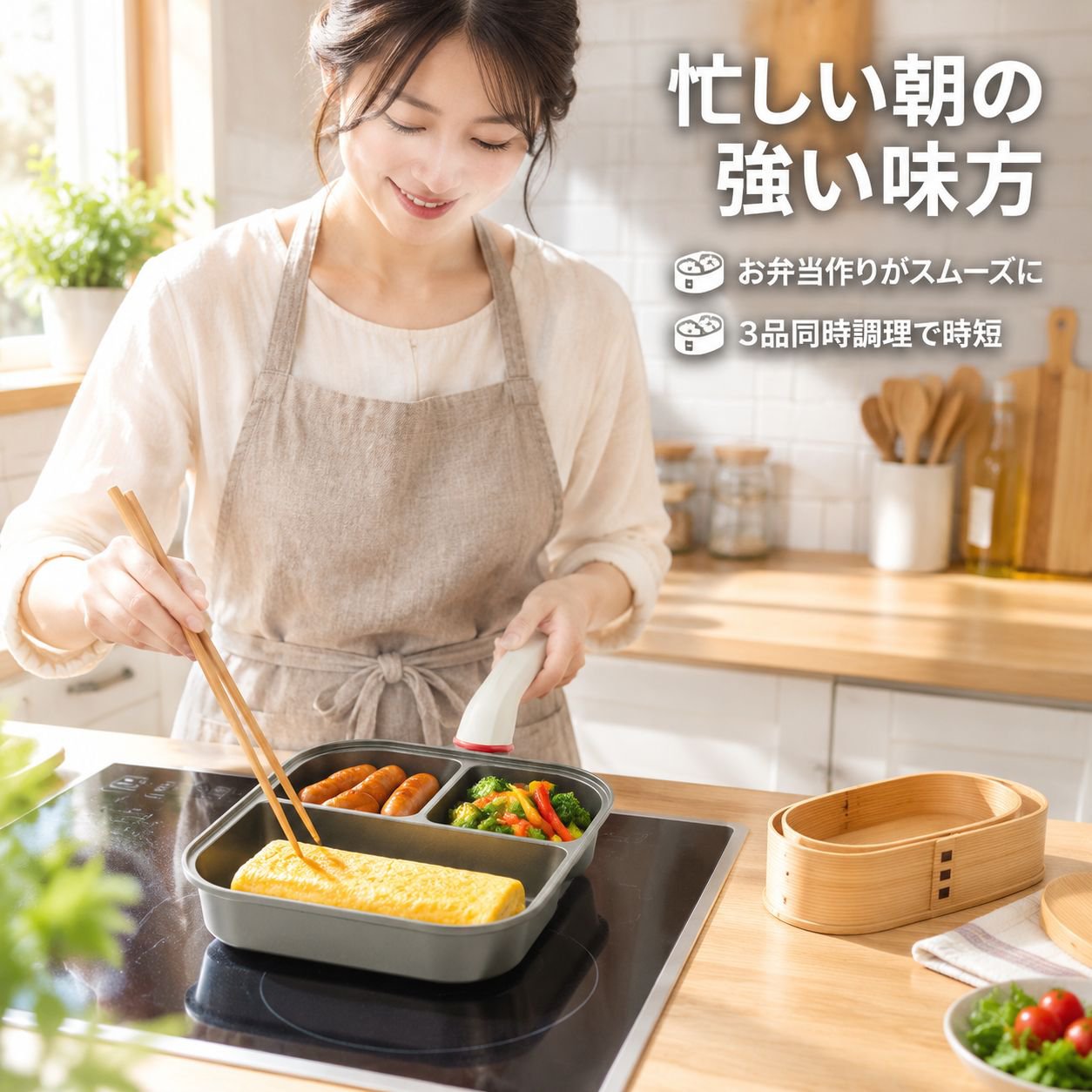 チタン製3in1フライパン