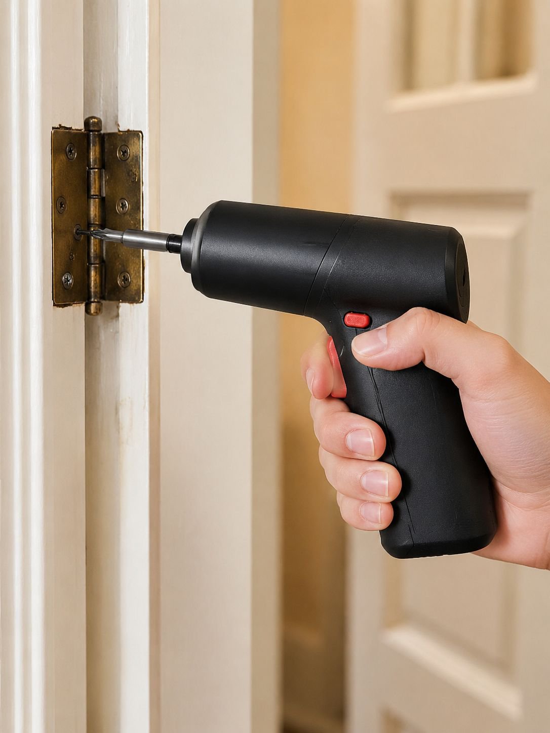 Lightweight cordless drill with multiple drill bits