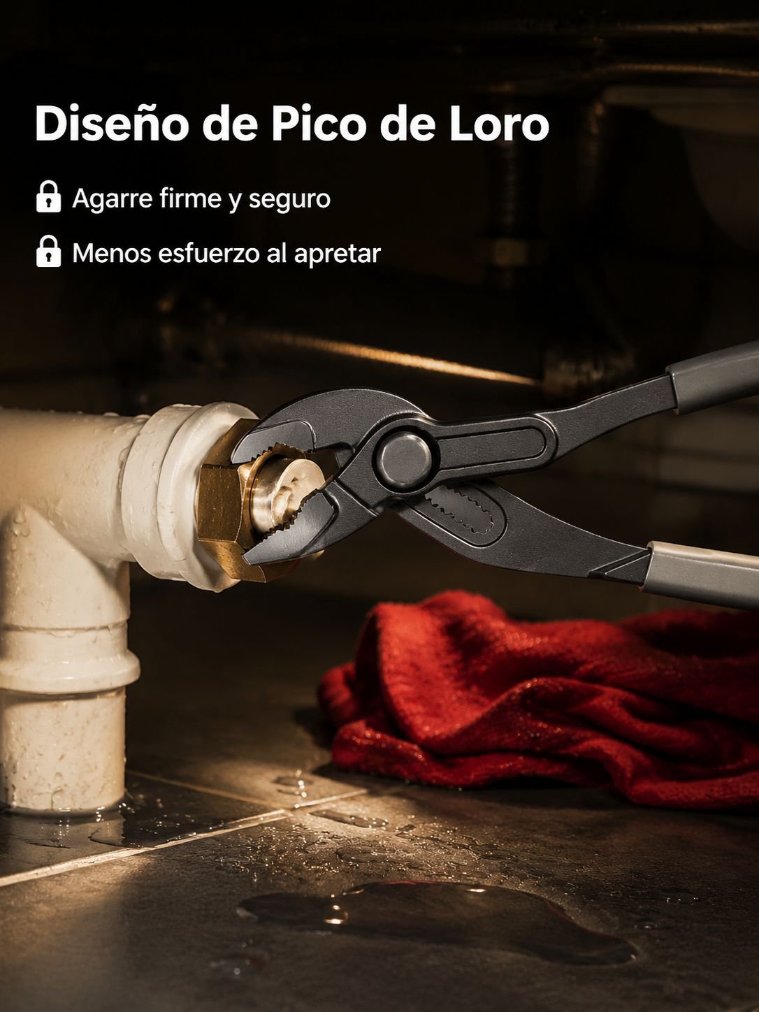 Llave para tubos doméstica multifuncional