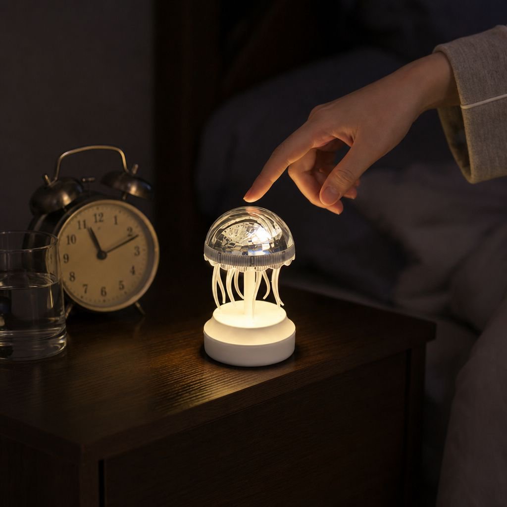 Creative Jellyfish Eye-Friendly Ambient Night Light with 16 Modes
