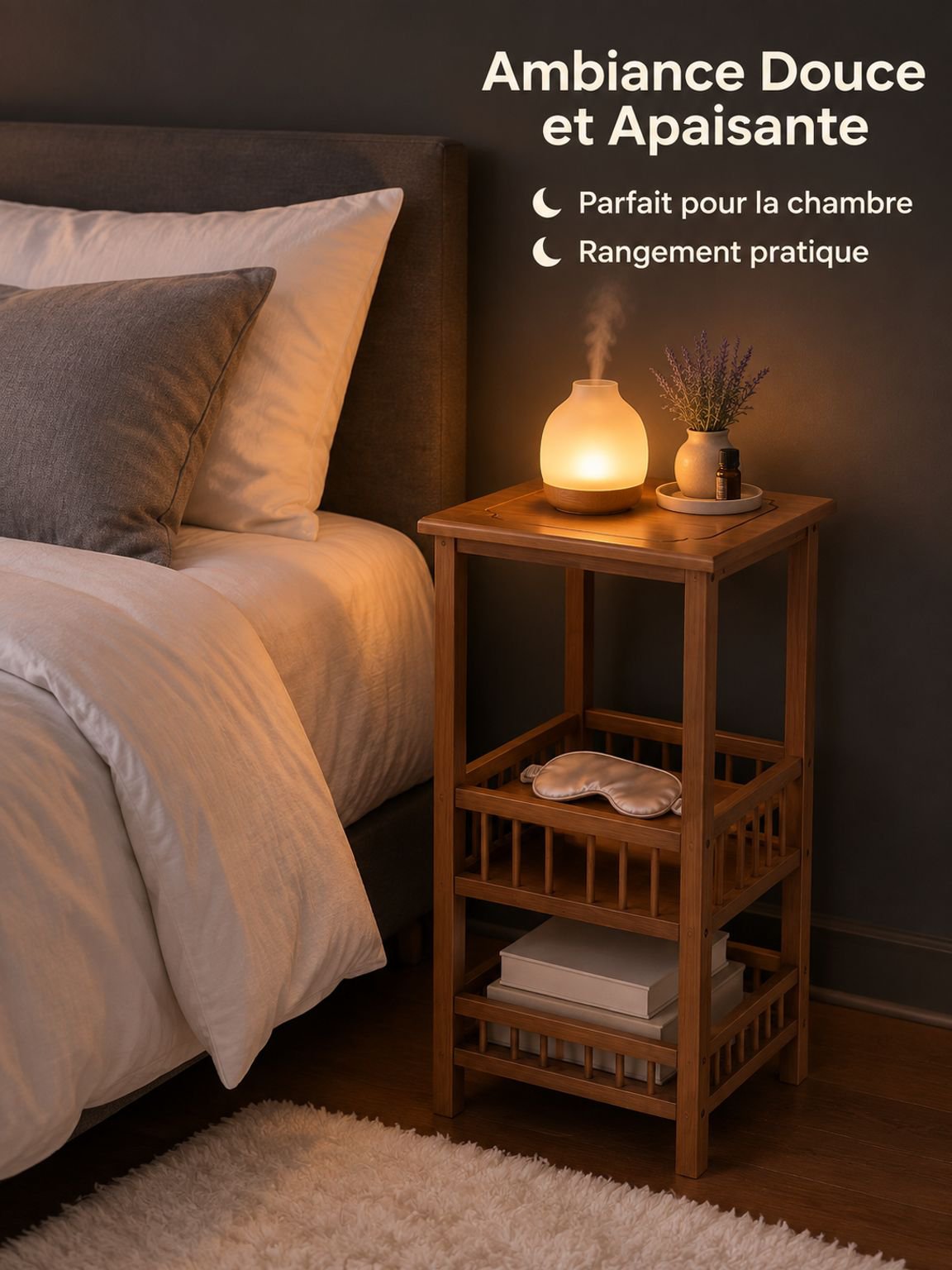 Table d'appoint près d'un canapé pour garder les essentiels à portée de main