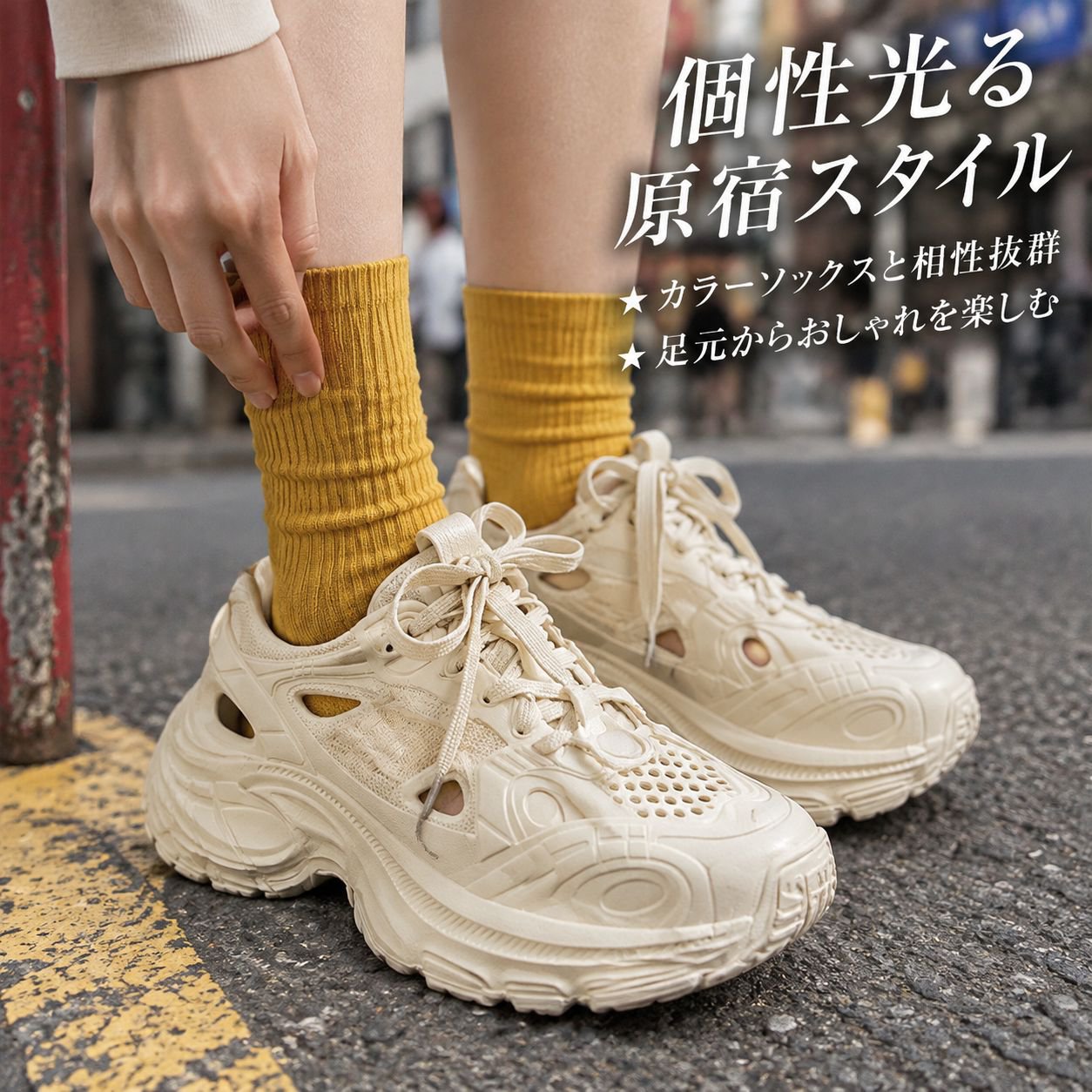 トレンド厚底滑り止め快適ダッドシューズ