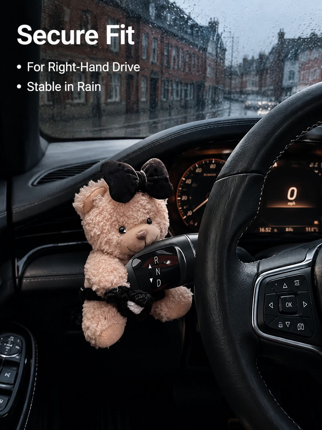 Cute bear gear lever steering wiper lever decorative ornaments car interior car center control scree