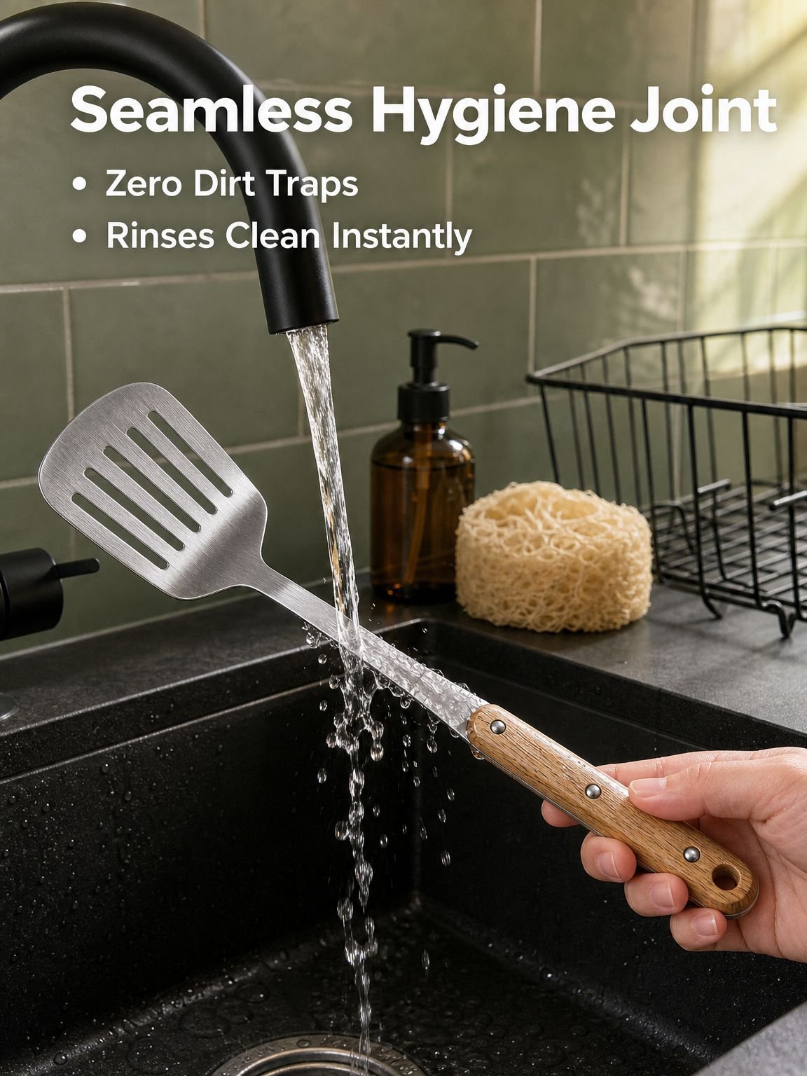 Complete spatula ladle and skimmer set for everyday cooking