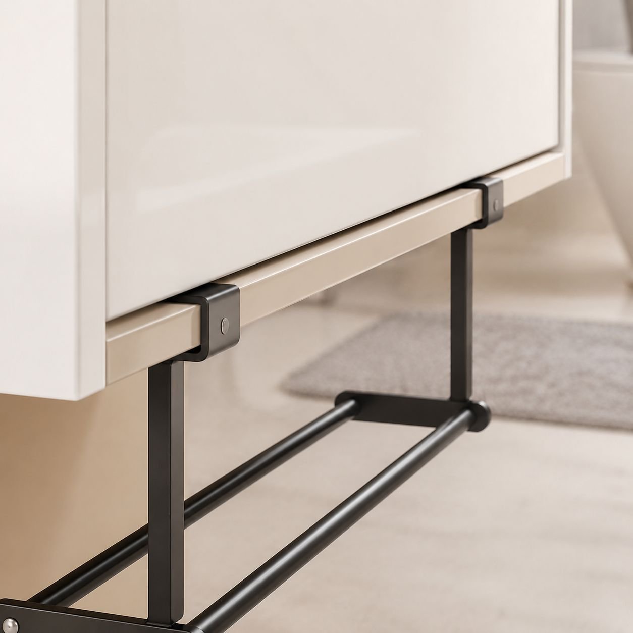 No-Drill Floating Bathroom Basin Organizer Shelf