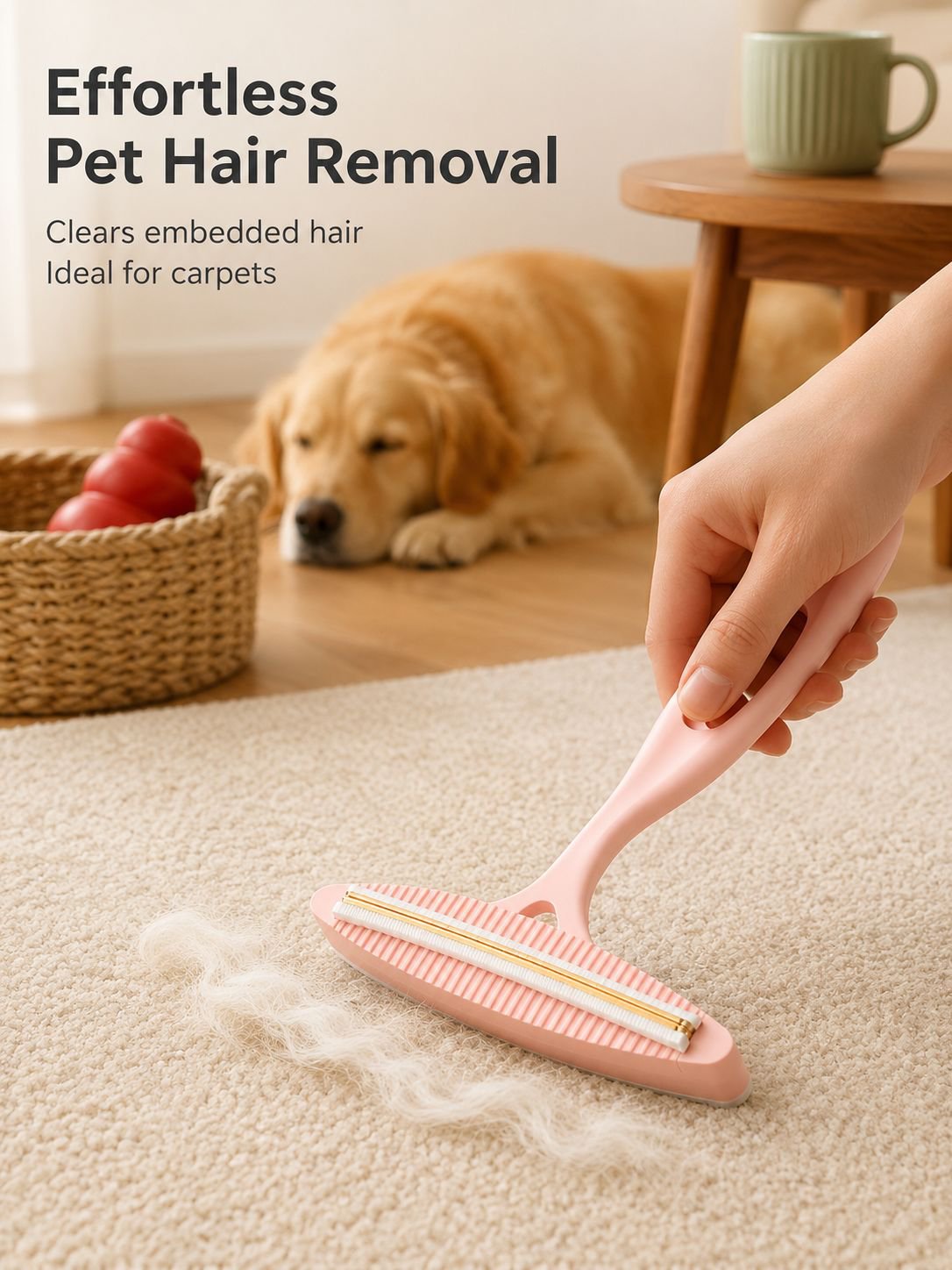 Before and after results using fabric lint remover