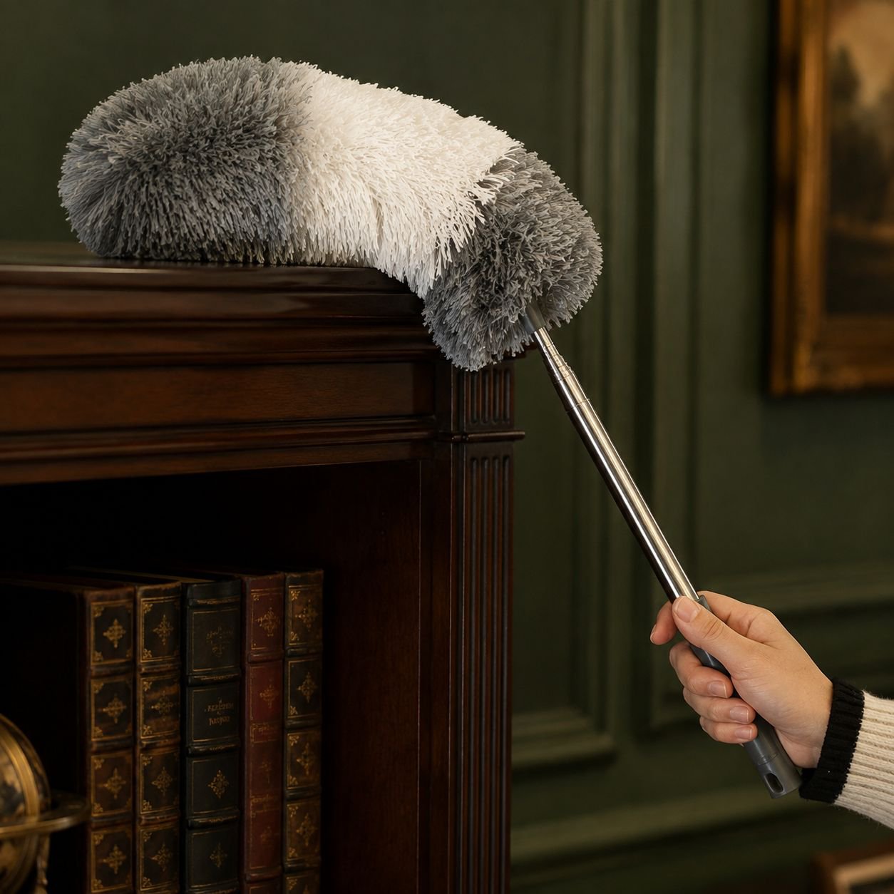 Telescopic Feather Dust Duster for Home and Car Cleaning
