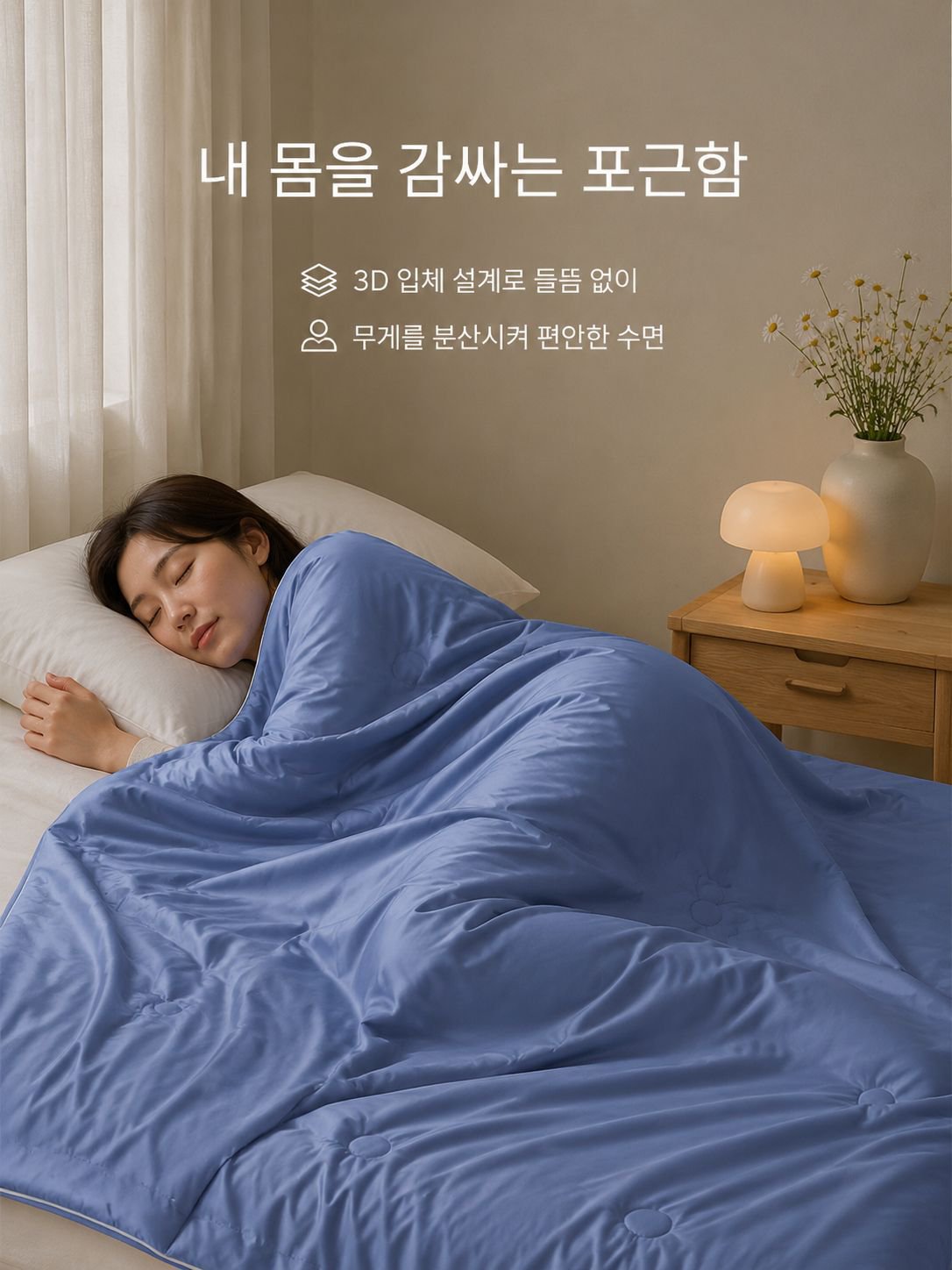 심플한 단색 이불 커버 세트