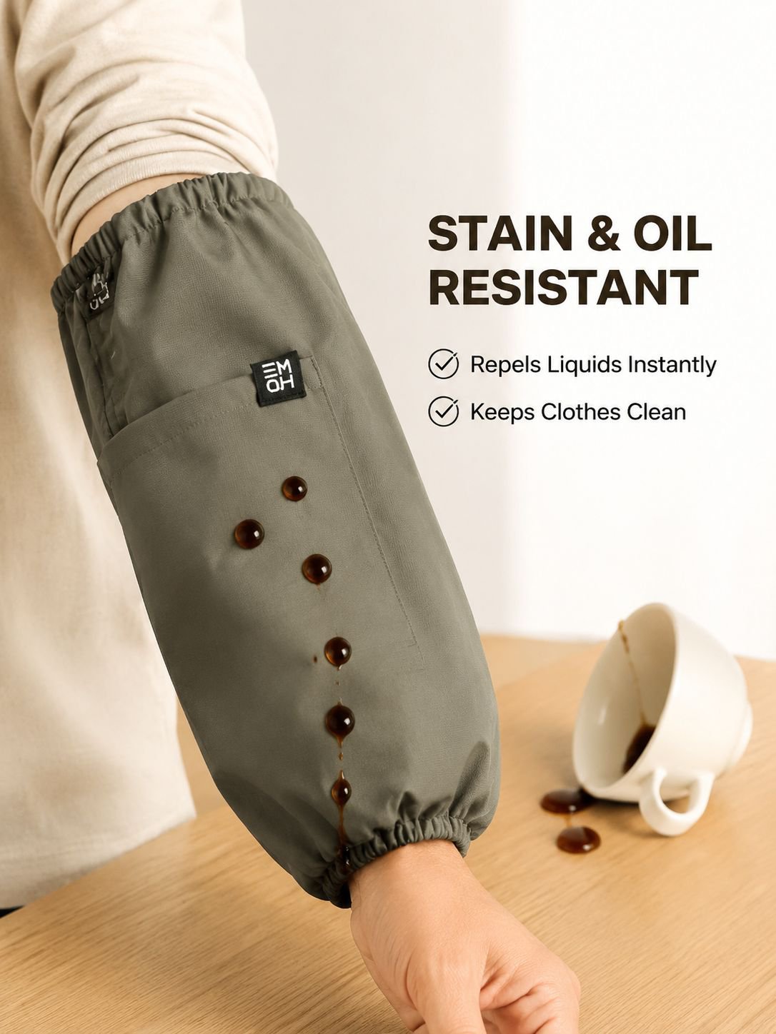 Fashionable women's sleeve protectors, adult office sleeves, stain-resistant and oil-resistant sleev