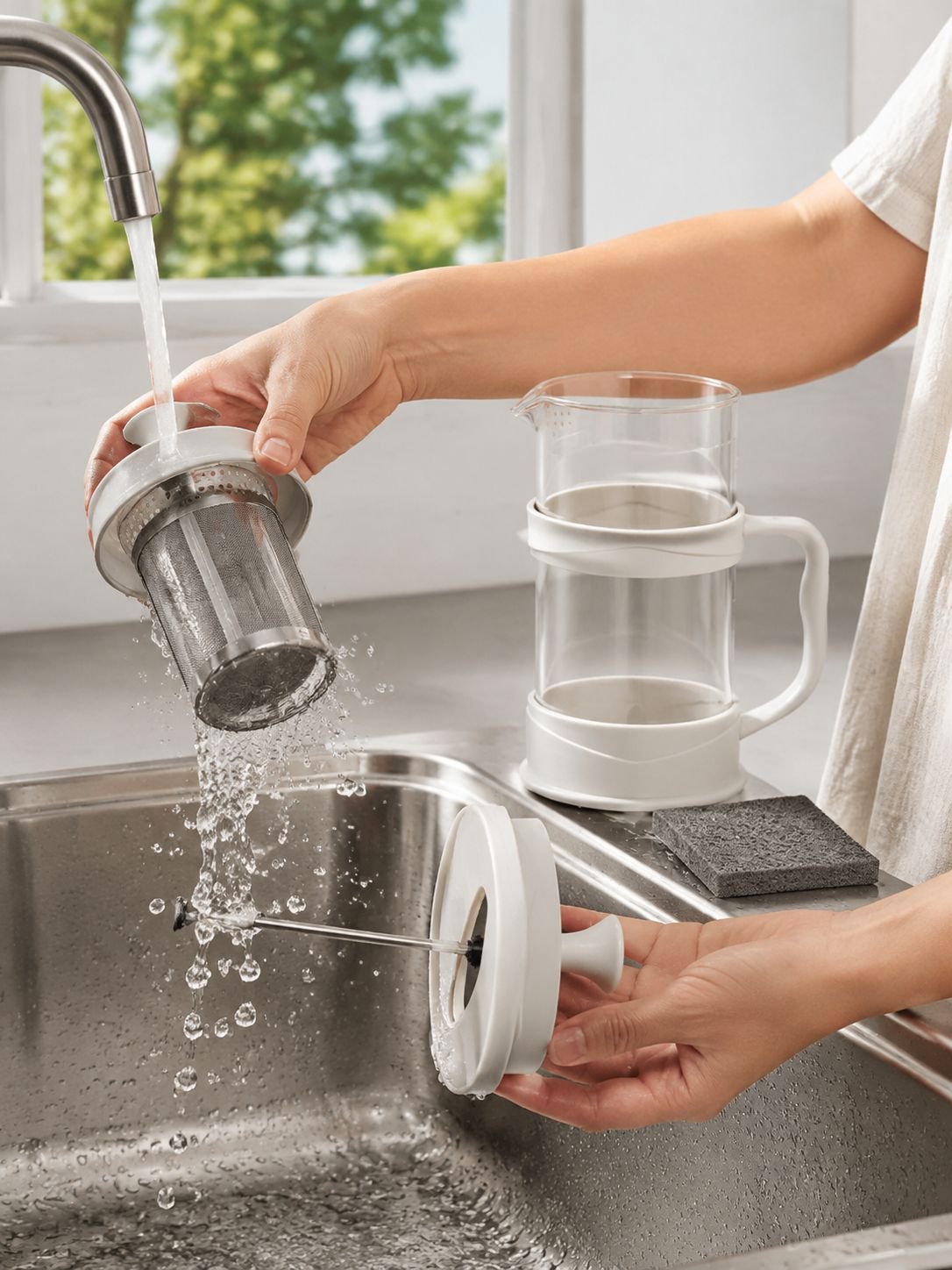 Infuseur à thé en verre avec système de filtration