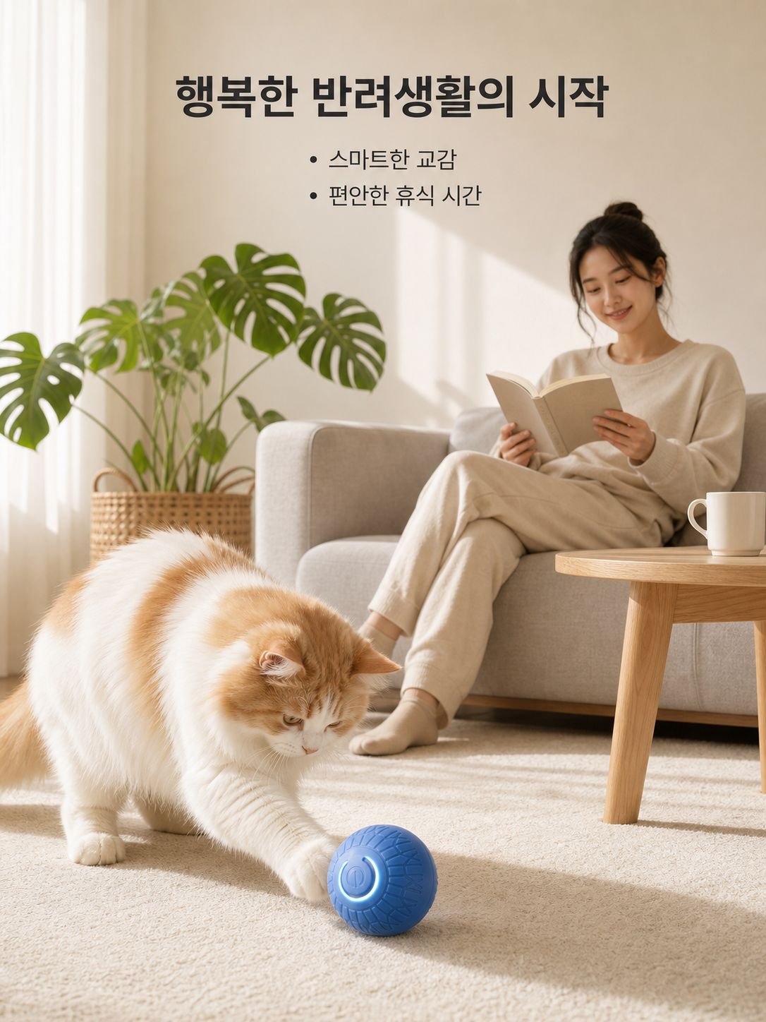 반려동물 스마트 점핑볼 구르는 공 장난감
