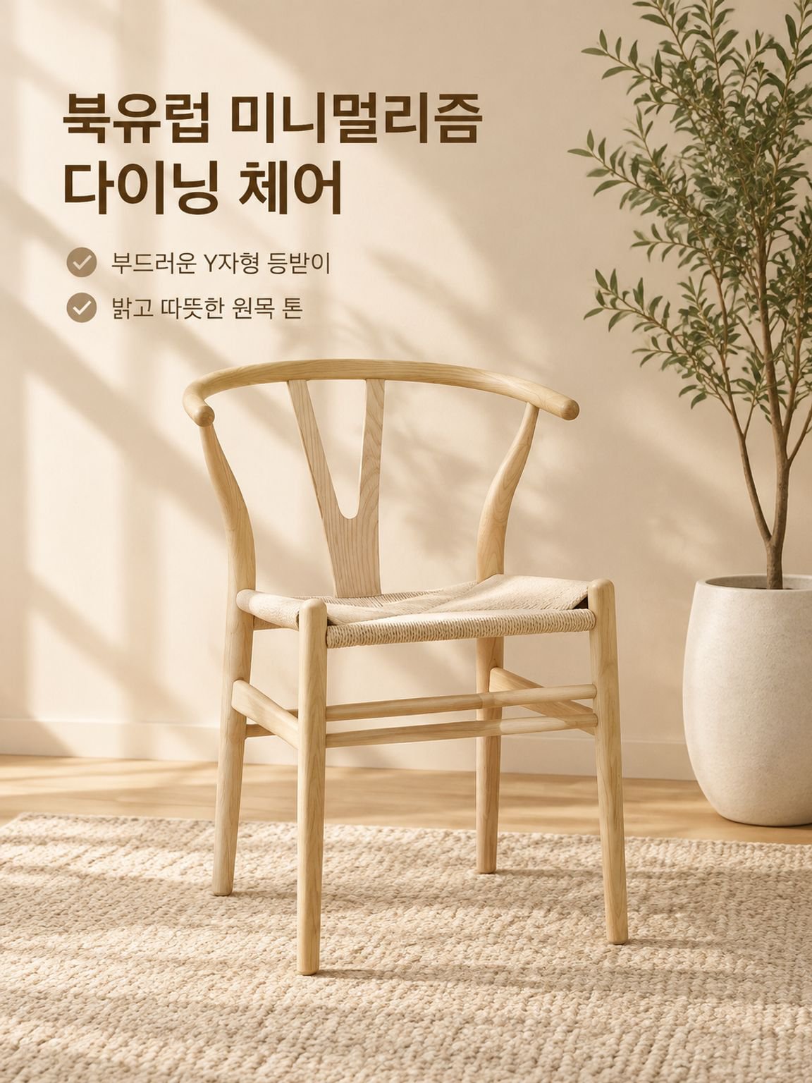 북유럽 심플한 현대 식탁 의자 레저 팔걸이 등받이 가정용 나무 의자